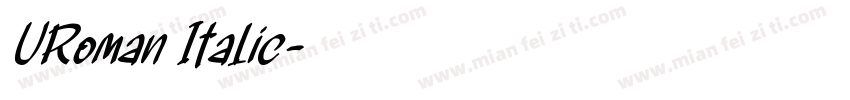 URoman Italic字体转换